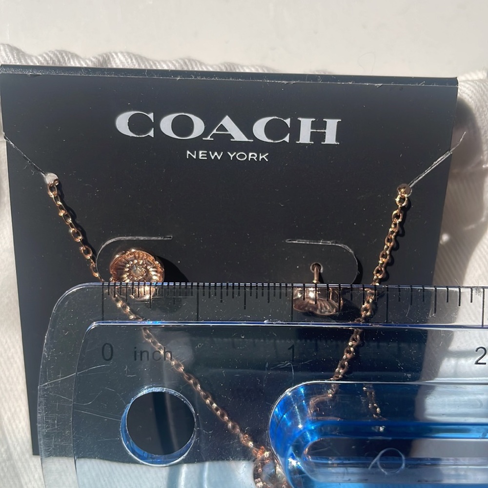 Coach New York Necklace & Earrings Set - Picture 6 of 6